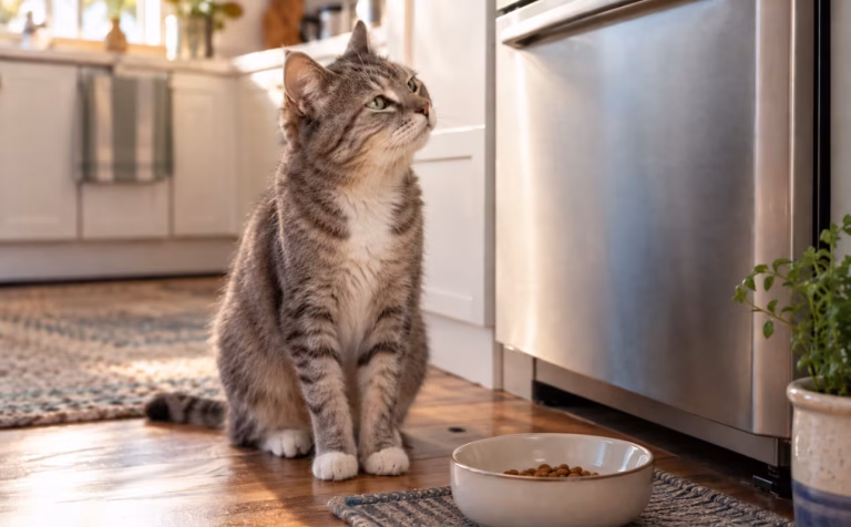 Warum ältere Katzen hartes Trockenfutter oft liegen lassen